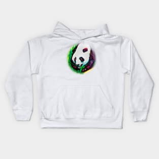 chinese panda eating bamboo Kids Hoodie